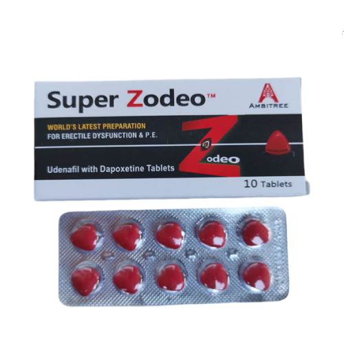 印度紅水鬼 烏地那非雙效片 super-zodeo 10粒/盒